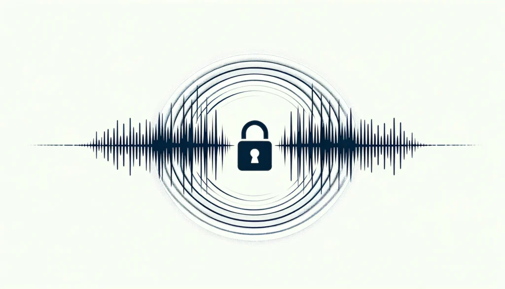 Eine sehr minimalistische Illustration eines Hochfrequenz Scans zur Bekämpfung industrieller Spionage