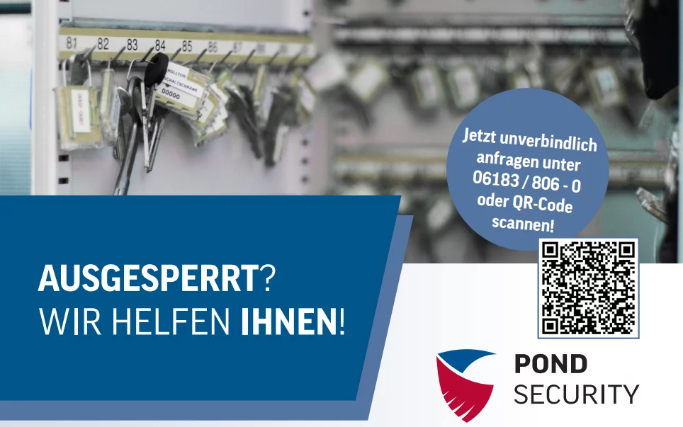 Pond Security Schlüsselverwahrung Flyer - zum Flyer