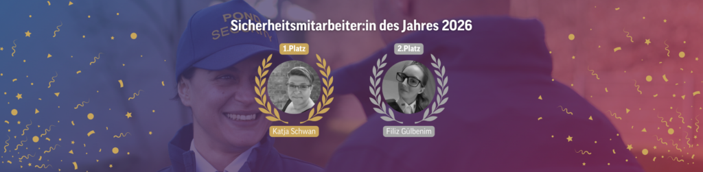 Sicherheitsmitarbeiterin des Jahres Ergebnis 2026 1920 x 470 px