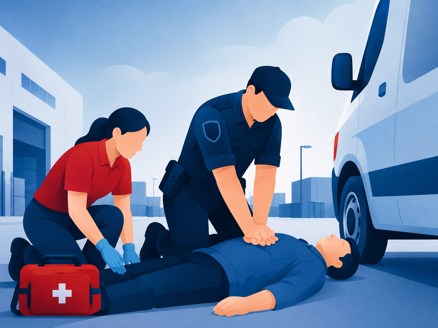 Sicherheitsmitarbeiter von Pond Security führt Reanimation durch – BDSW Mitarbeiterpreis 2025